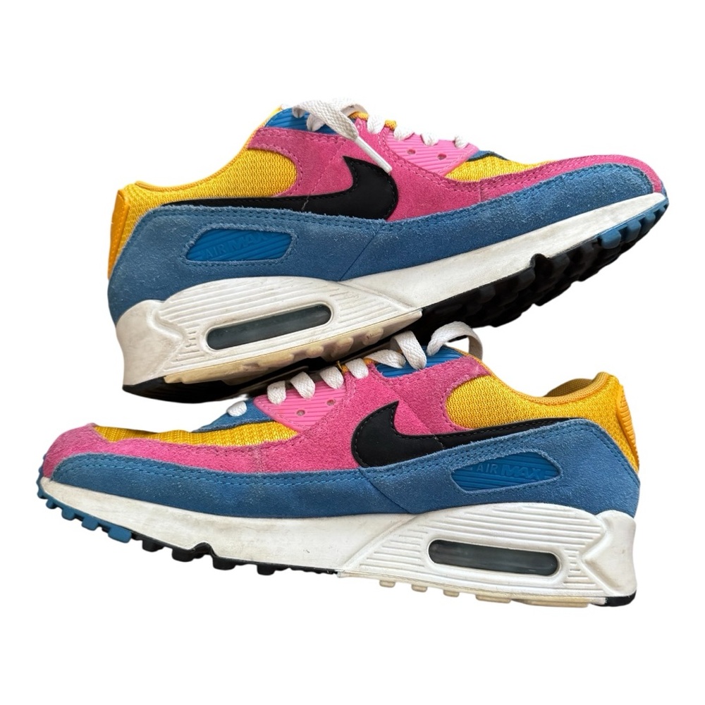Nike Air Max 90 multicolor suede CJ0612-700 men’s size 8 sneakers shoes